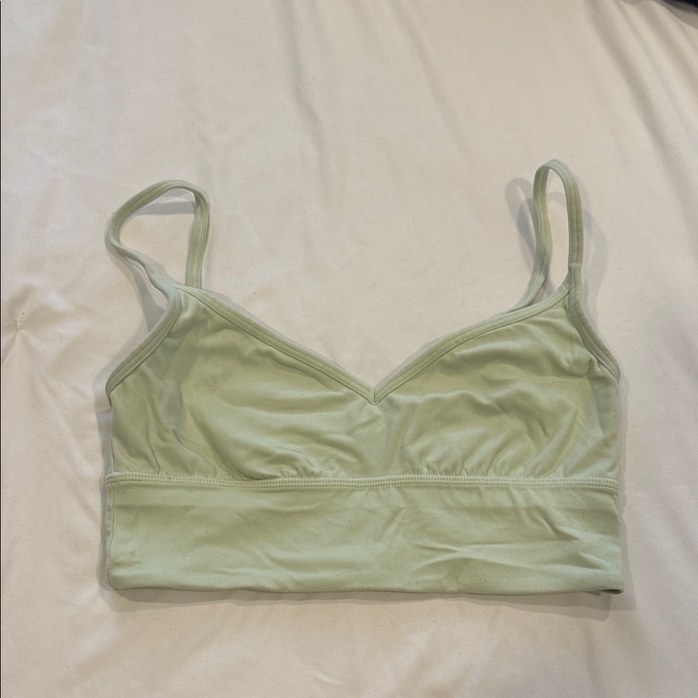 Lululemon mint green shorts bra